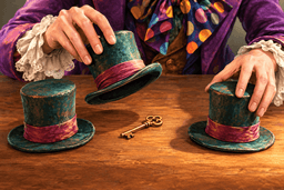 Jeu du bonneteau avec des cha-pots